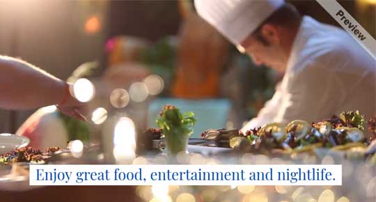 promotional video template page